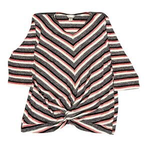 Vintage Christopher and Banks Stripe Knot Tunic Sweater Size XL